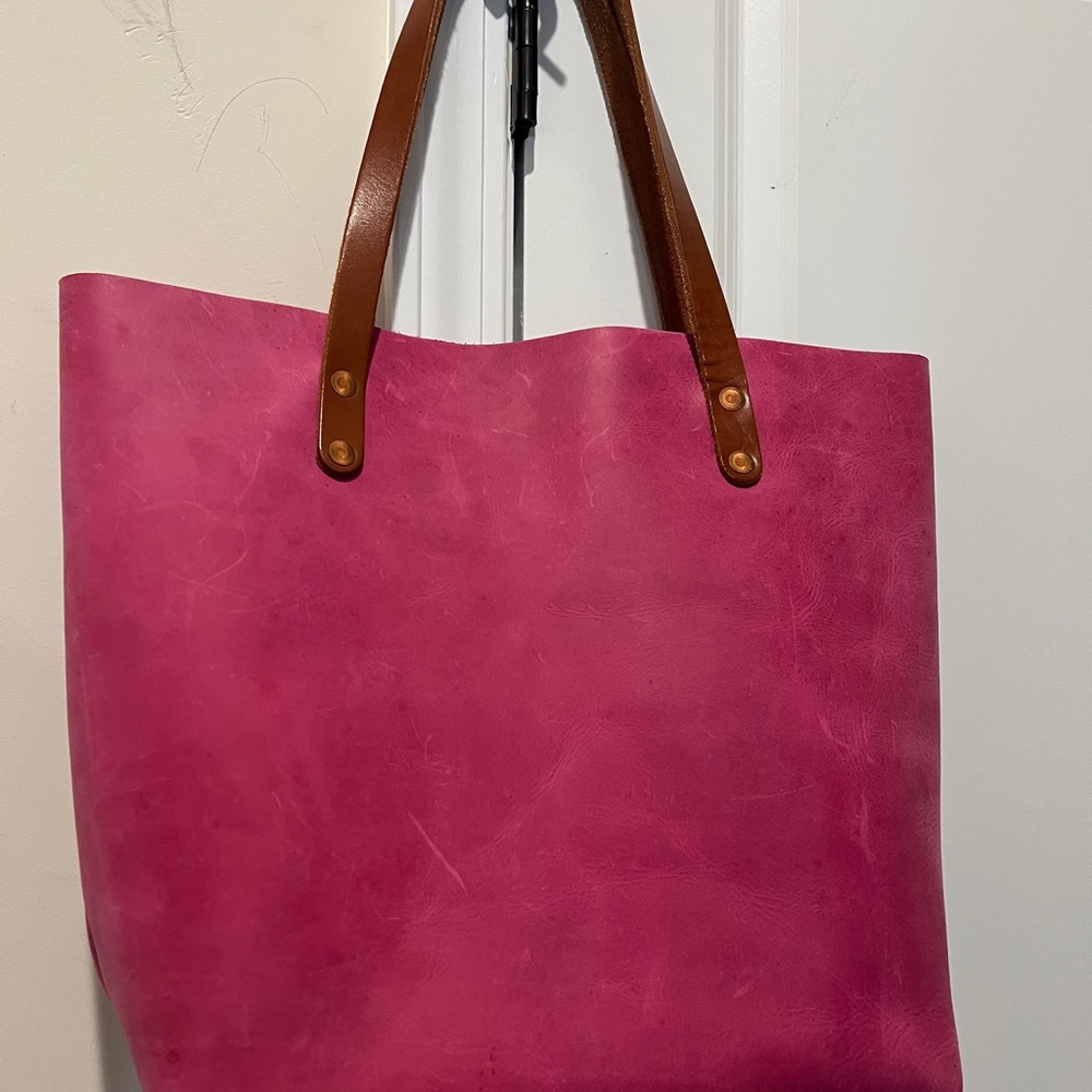 KMM & Co Pink leather tote - Picture 3 of 12